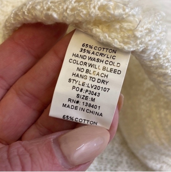 Cozy Women's Off-Shoulder Cream Sweater - Picture 8 of 11